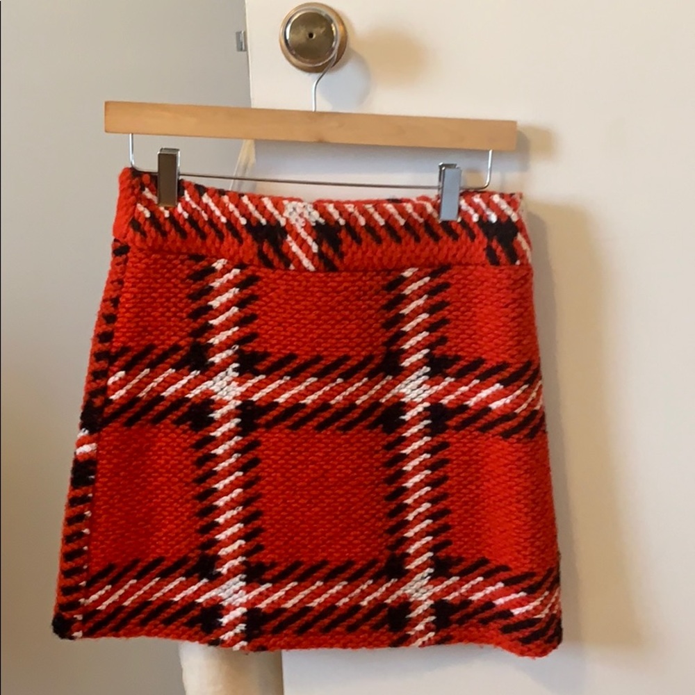 Topshop chunky plaid mini skirt